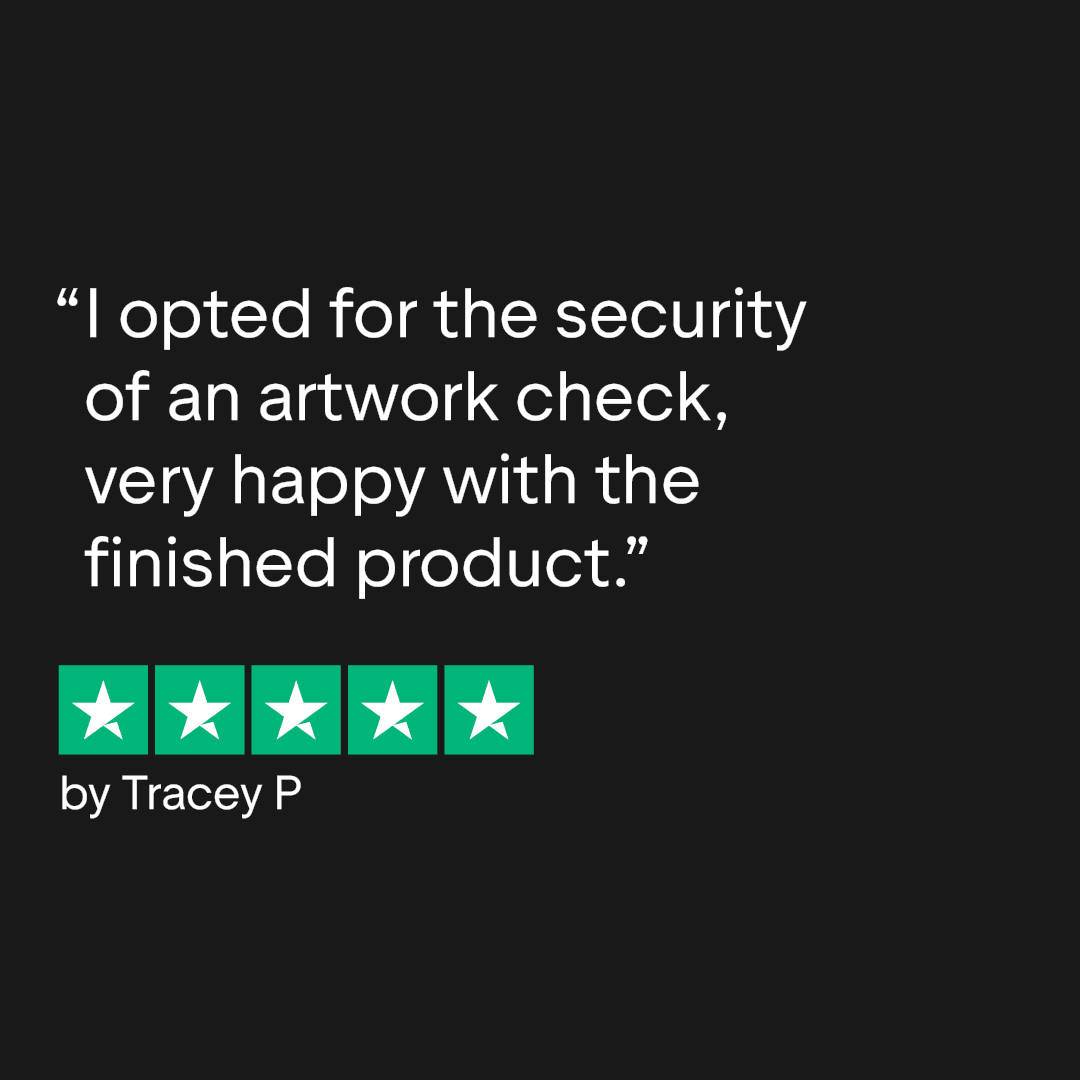 Review reads: "Very happy with the finished product." Five-star rating shown.