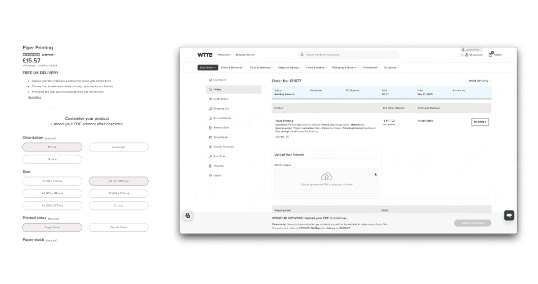 Uploading, ordering and final checks