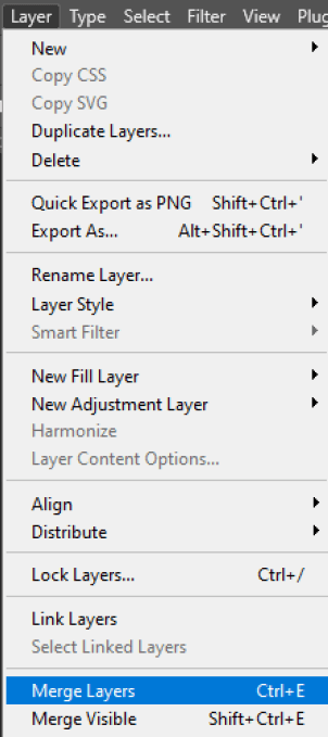 Flattening in Photoshop