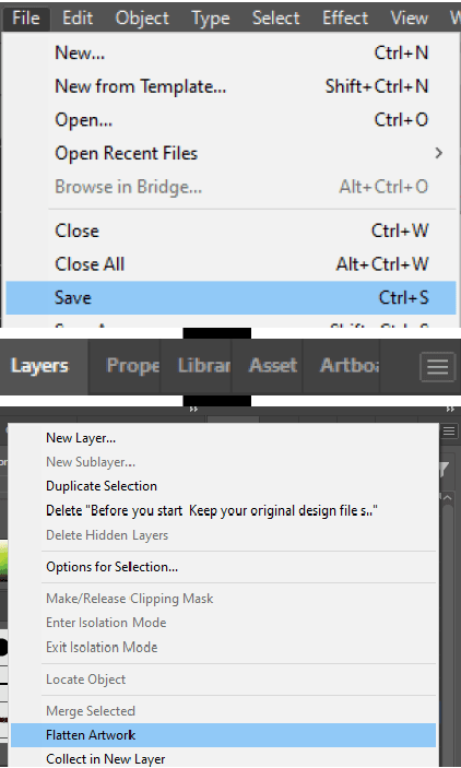 Flattening in Illustrator